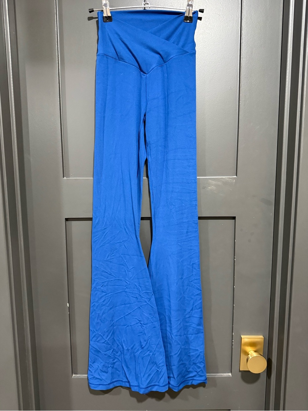 Blue Flared Yoga Pants